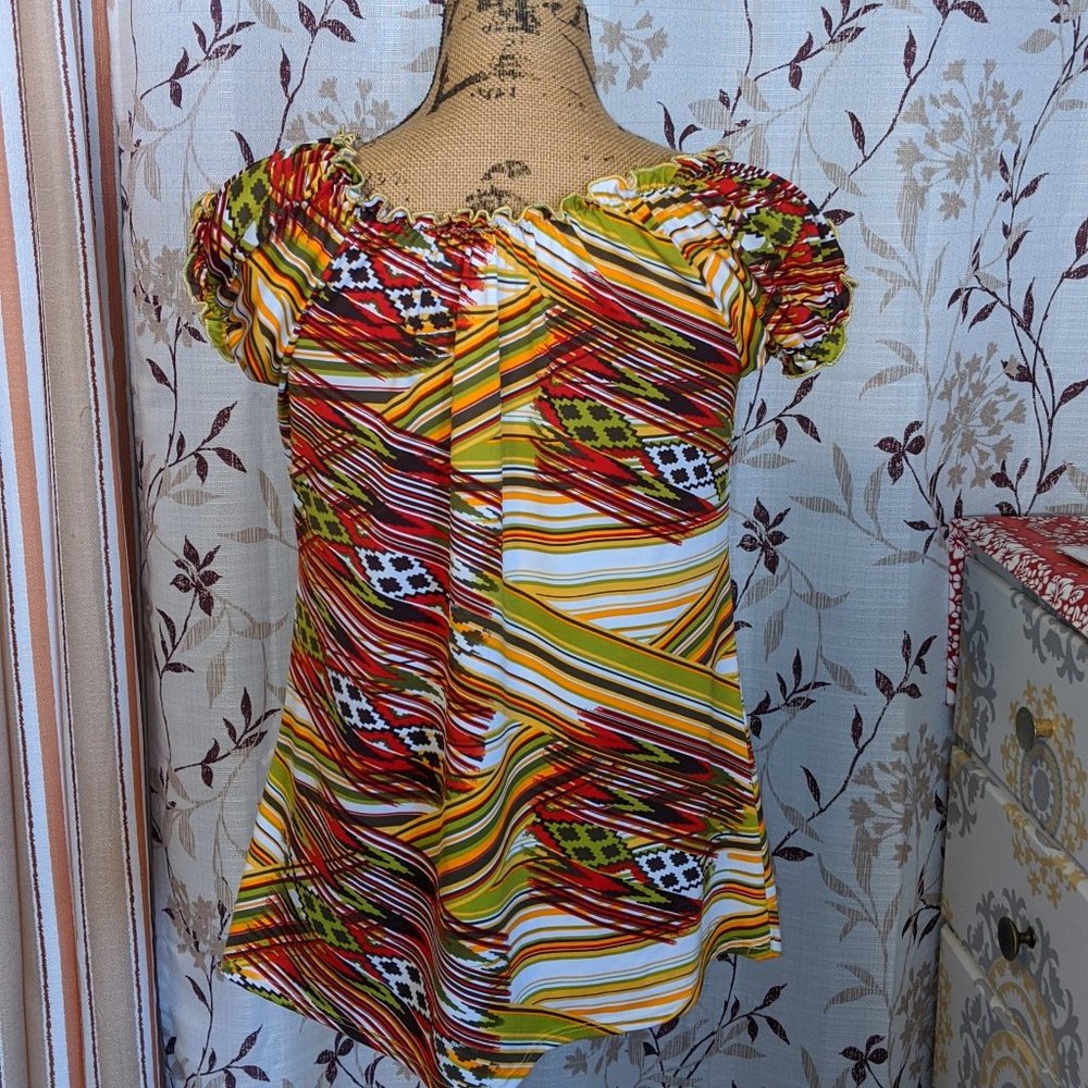 Dynamite, Multicolor Pattern Shirt. Size: S. - Picture 4 of 6